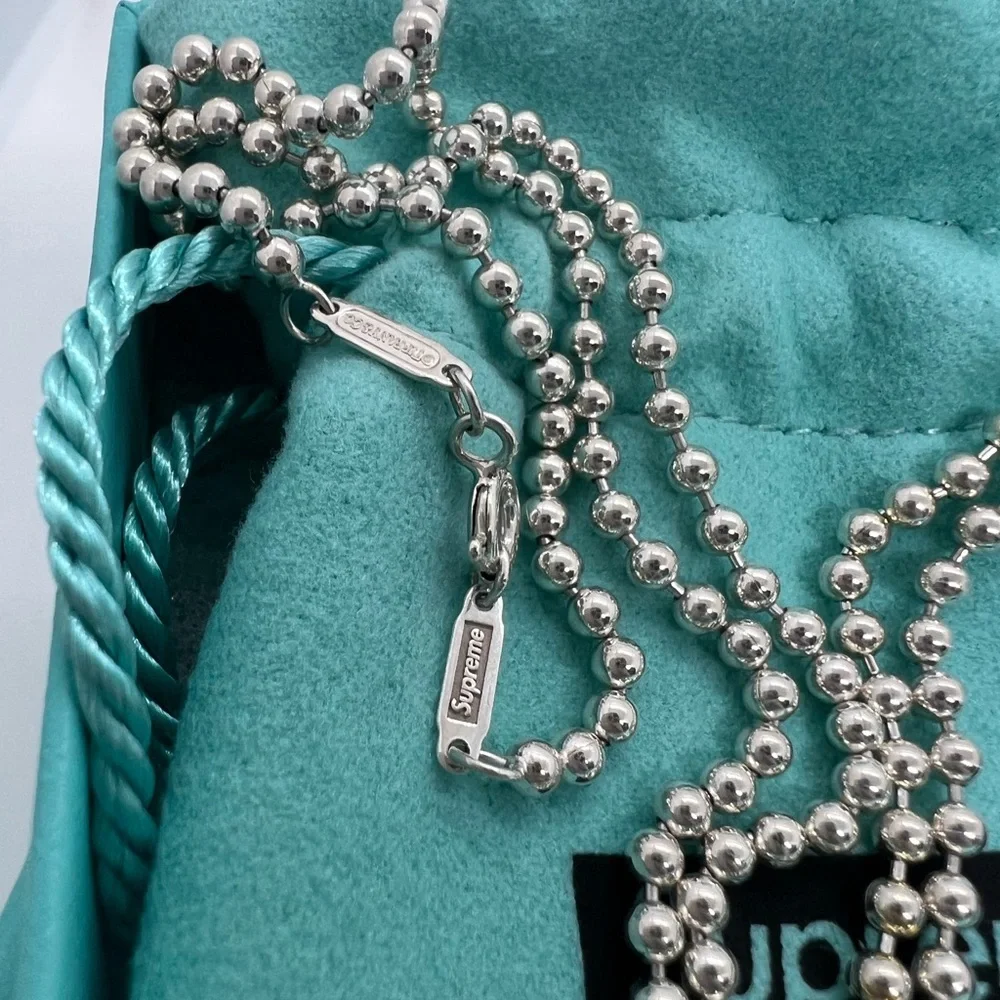 Tiffany x SUPREME Heart Necklace, Sterling Silver 24" Chain - Picture 7 of 7